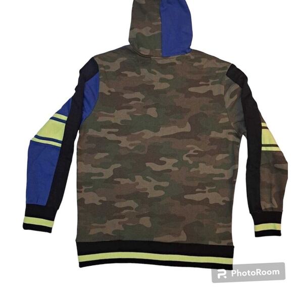 Kangol Hoodie Sweatshirt Multicolor Camo Sweater‎ W/ Kangaroo Men Size Large NWT - Picture 3 of 4